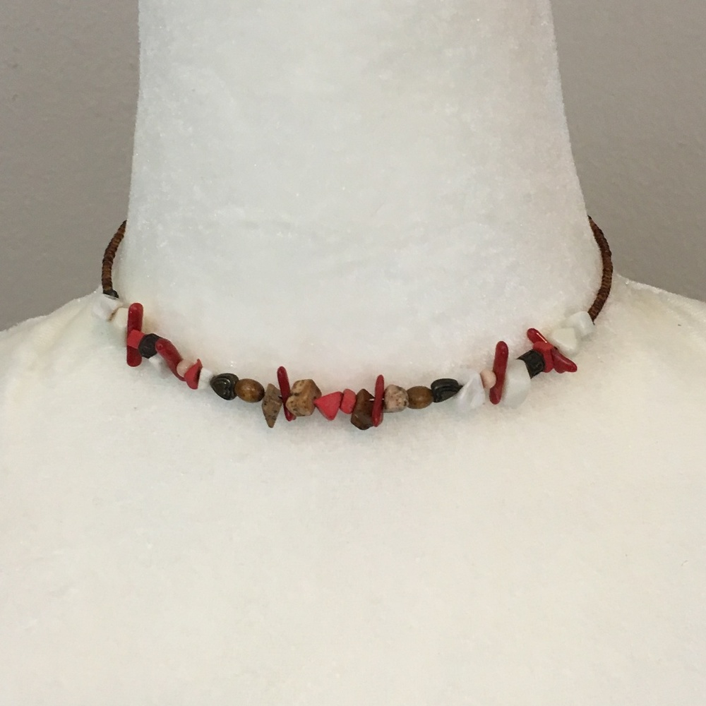 Express Y2K Beaded Statement Choker Necklace